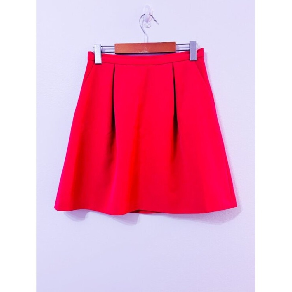 RW&CO. Fuchsia Pleated A-Line Skirt Lined Stretch Size 2